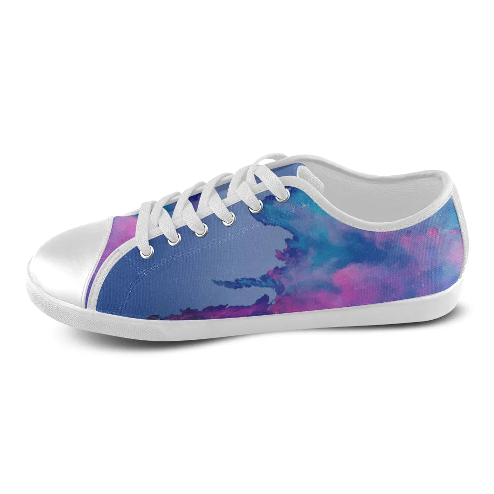 Men's Paint Splatter Print Canvas Low Top Shoes