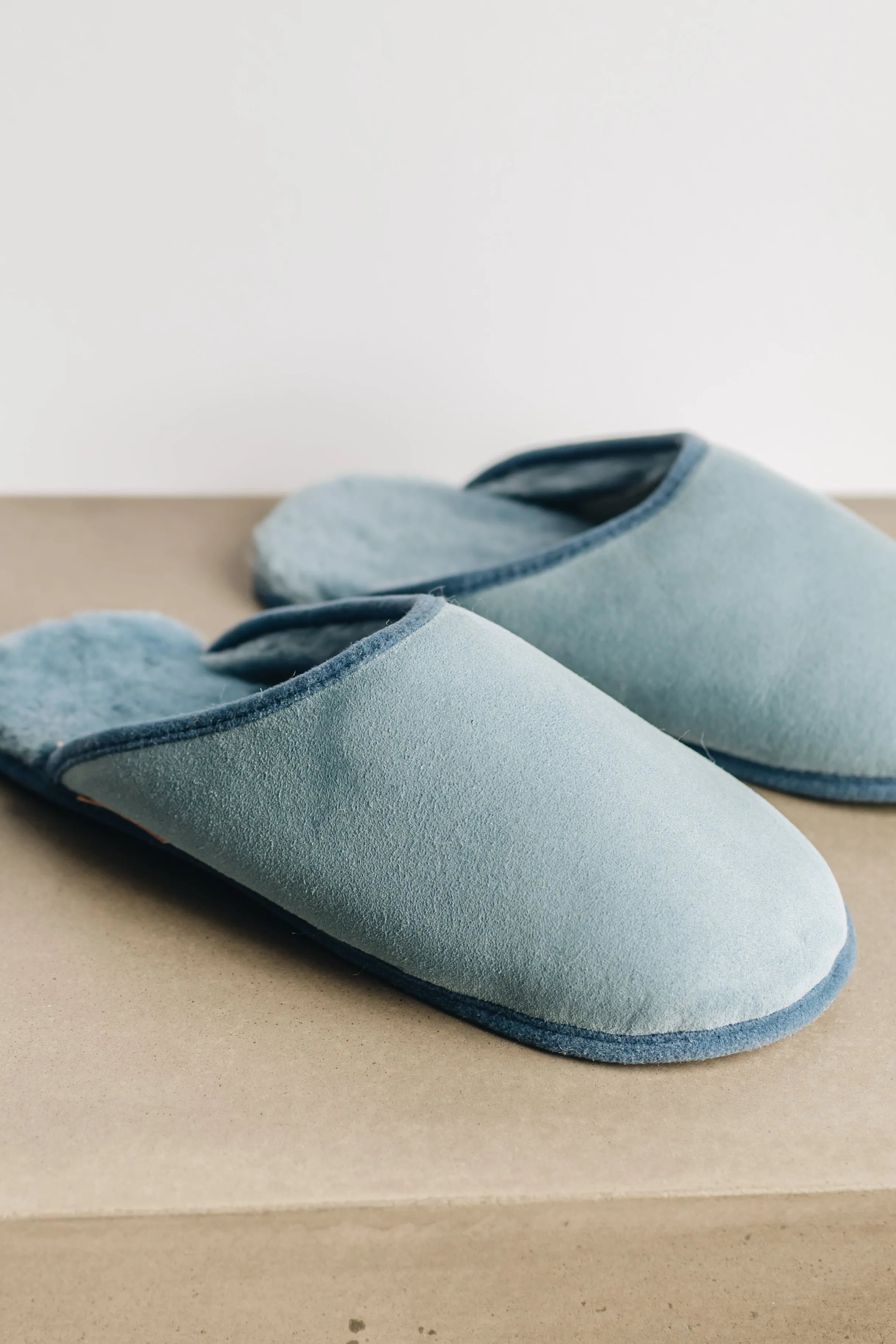Men's Sheepskin Slip-on Slippers Soft Sole | ROBYN (Last Chance)