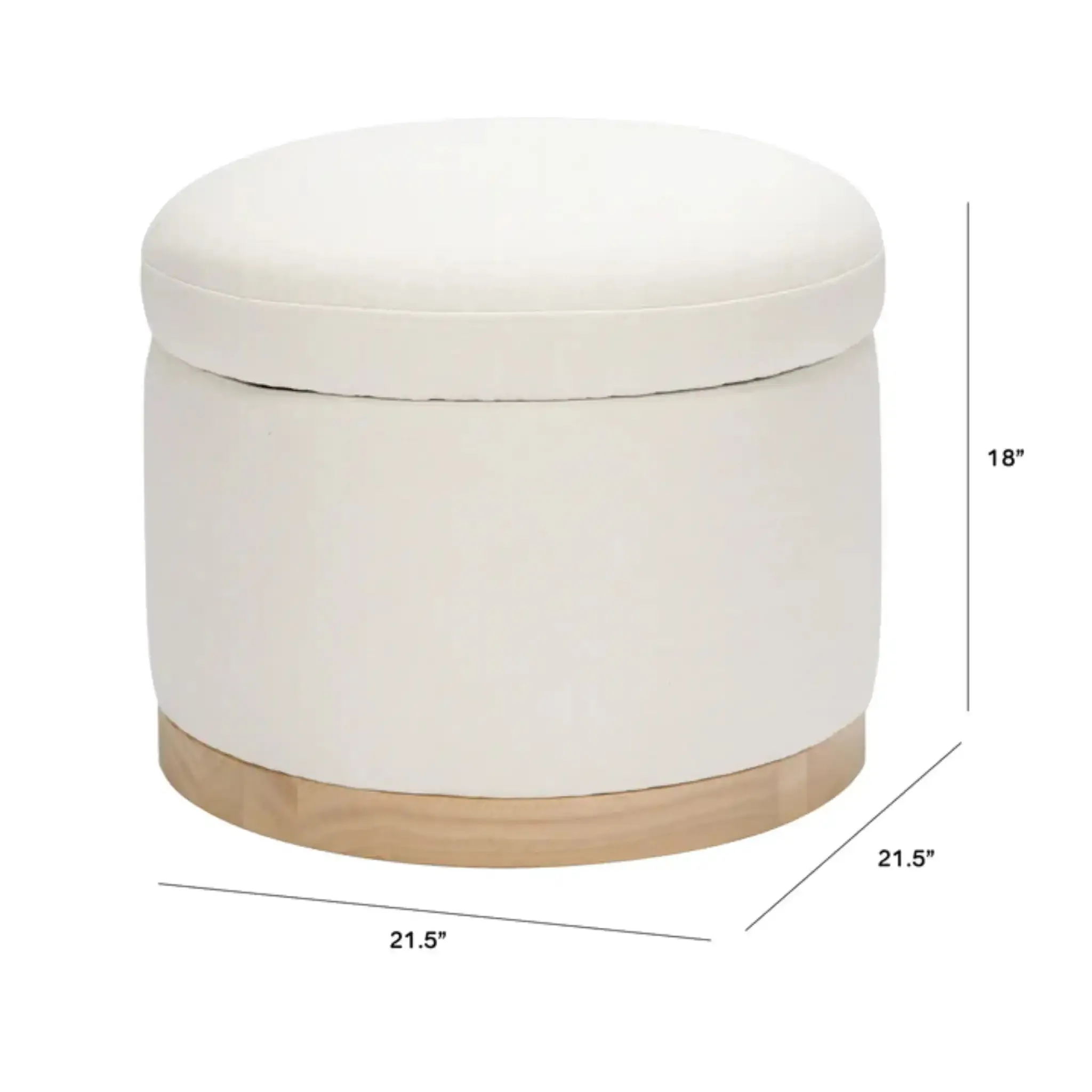 Naka Storage Ottoman | Cream Eco-Weave