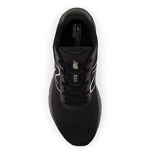 New Balance Men's 520 V8 Running Shoe, Black/Black, 10