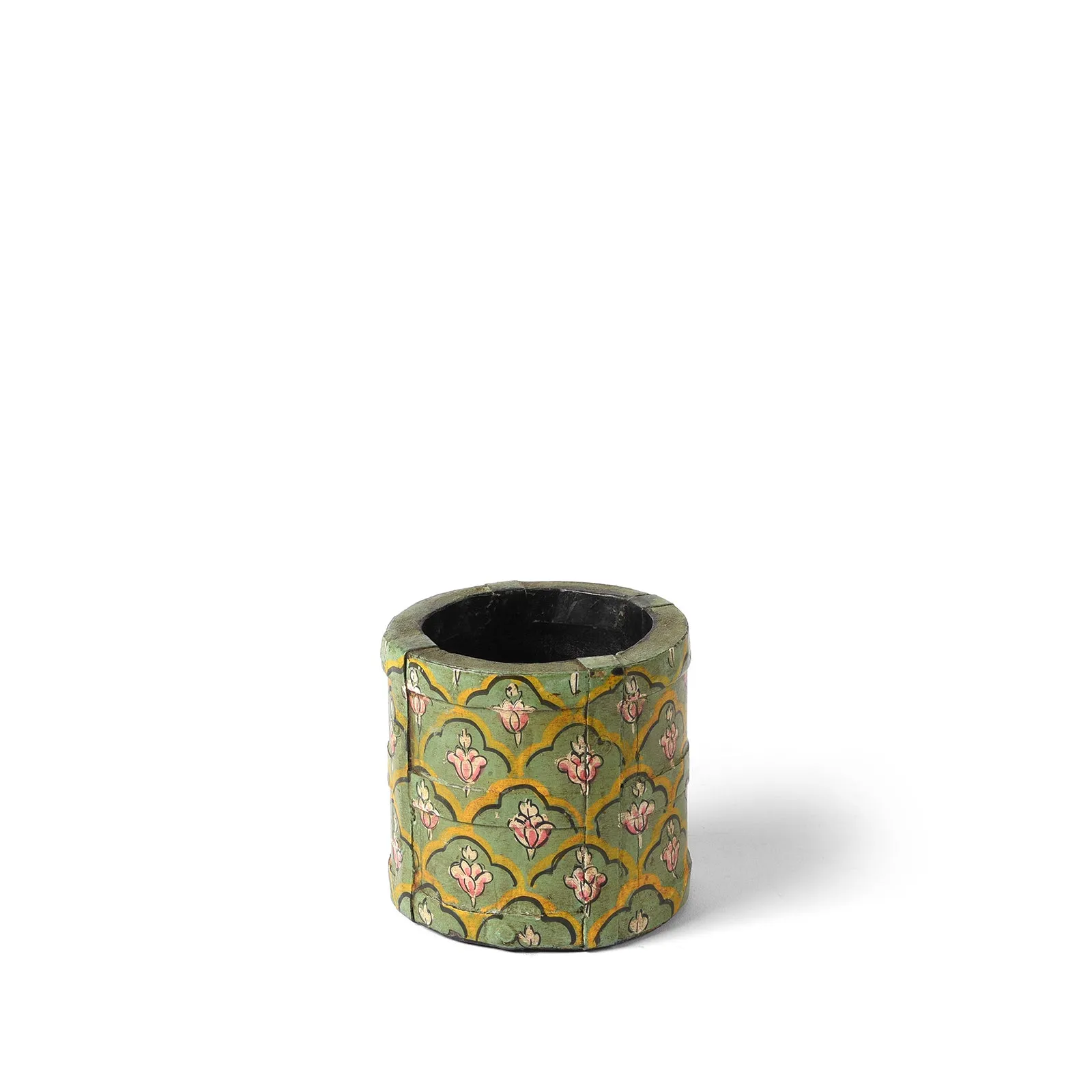 Painted Wooden Grain Measure Pencil Pot