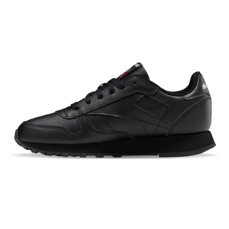 Reebok Classic Leather Shoes 'Triple Black' - Boys Grade School