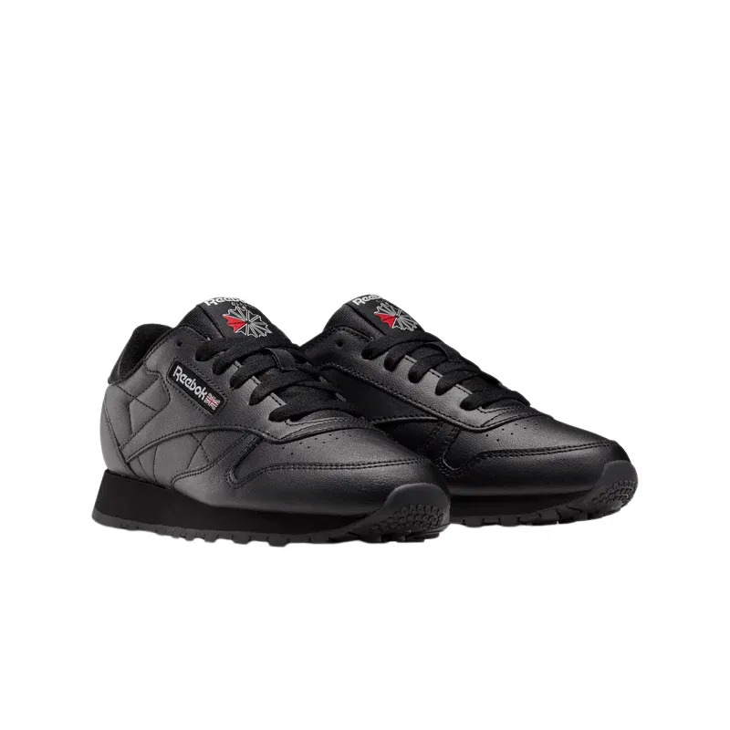 Reebok Classic Leather Shoes 'Triple Black' - Boys Grade School