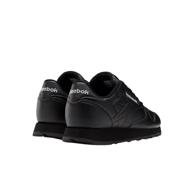 Reebok Classic Leather Shoes 'Triple Black' - Boys Grade School