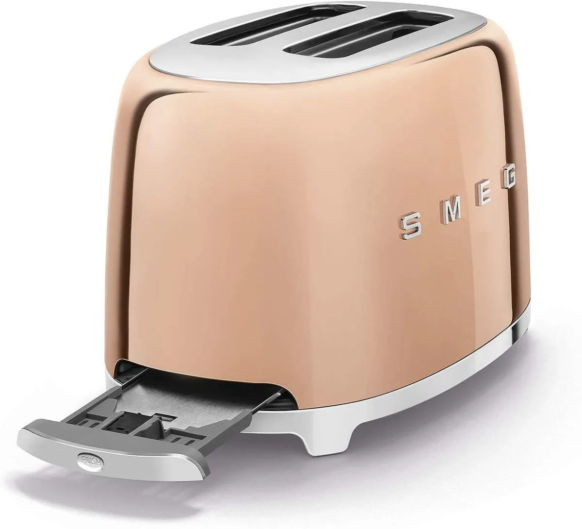 Smeg TSF01RGUK 2 Slice Toaster, Extra Wide Slots, 3 pre set options, Rose Gold