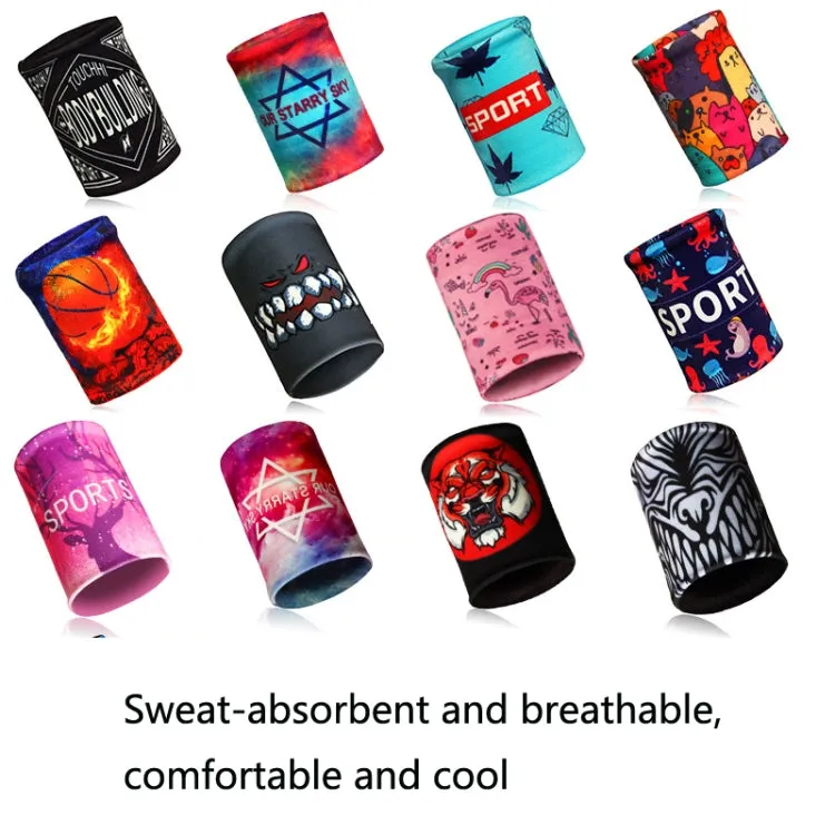Sports Fitness Elastic Wristbands Absorbing Sweat Playing Ball Riding Wiping Sweat Cold Wristbands, Specification: S(Maple Leaf)