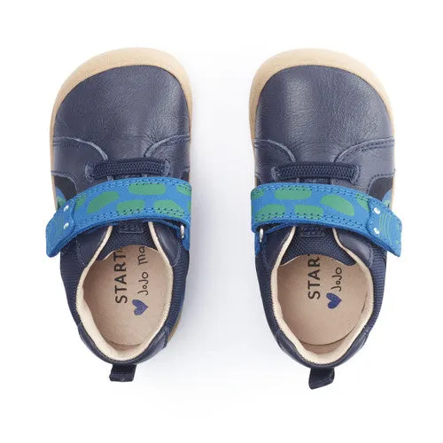 Start-Rite (JoJo) Companion 0815_9 Boys Navy Leather & Nubuck Touch Fastening Shoes