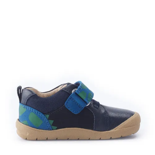 Start-Rite (JoJo) Companion 0815_9 Boys Navy Leather & Nubuck Touch Fastening Shoes