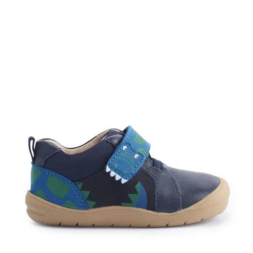 Start-Rite (JoJo) Companion 0815_9 Boys Navy Leather & Nubuck Touch Fastening Shoes
