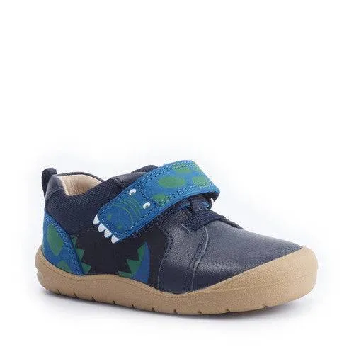 Start-Rite (JoJo) Companion 0815_9 Boys Navy Leather & Nubuck Touch Fastening Shoes