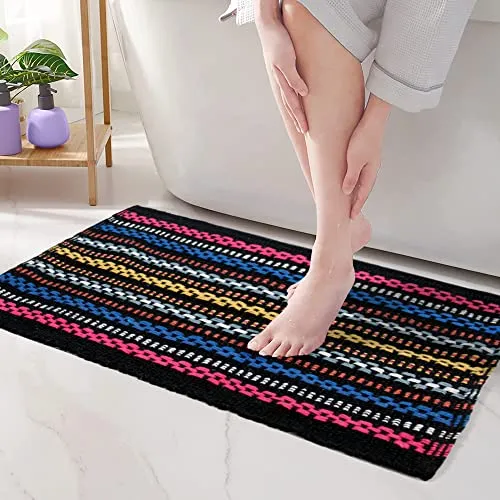 Story@Home Cotton Blend 16 inch x24 inch Traditional Style Eco Series Door Mat (Multicolor)