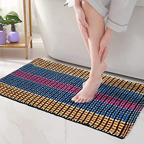 Story@Home Cotton Blend 16 inch x24 inch Traditional Style Eco Series Door Mat (Multicolor)