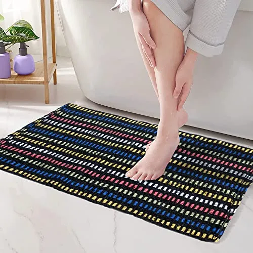 Story@Home Cotton Blend 16 inch x24 inch Traditional Style Eco Series Door Mat (Multicolor)