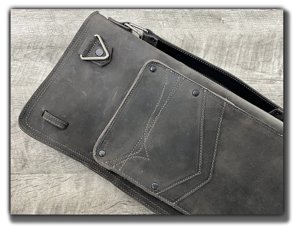 “The Seville” Drum Stick Bag - Aged Steel / Antique Nickel