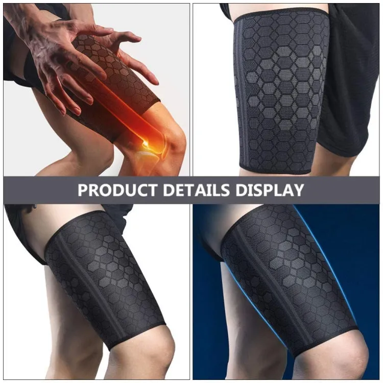 Thigh Protection Compression Bandage High Elastic Knitted Nylon Sports Protective Gear, Size: L
