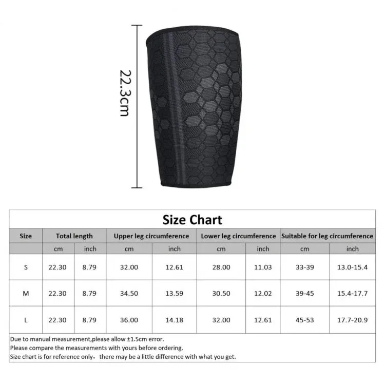 Thigh Protection Compression Bandage High Elastic Knitted Nylon Sports Protective Gear, Size: L