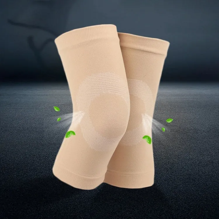 Thin Nylon Stockings Joint Warmth Sports Knee Pads, Specification: XL (Gray)
