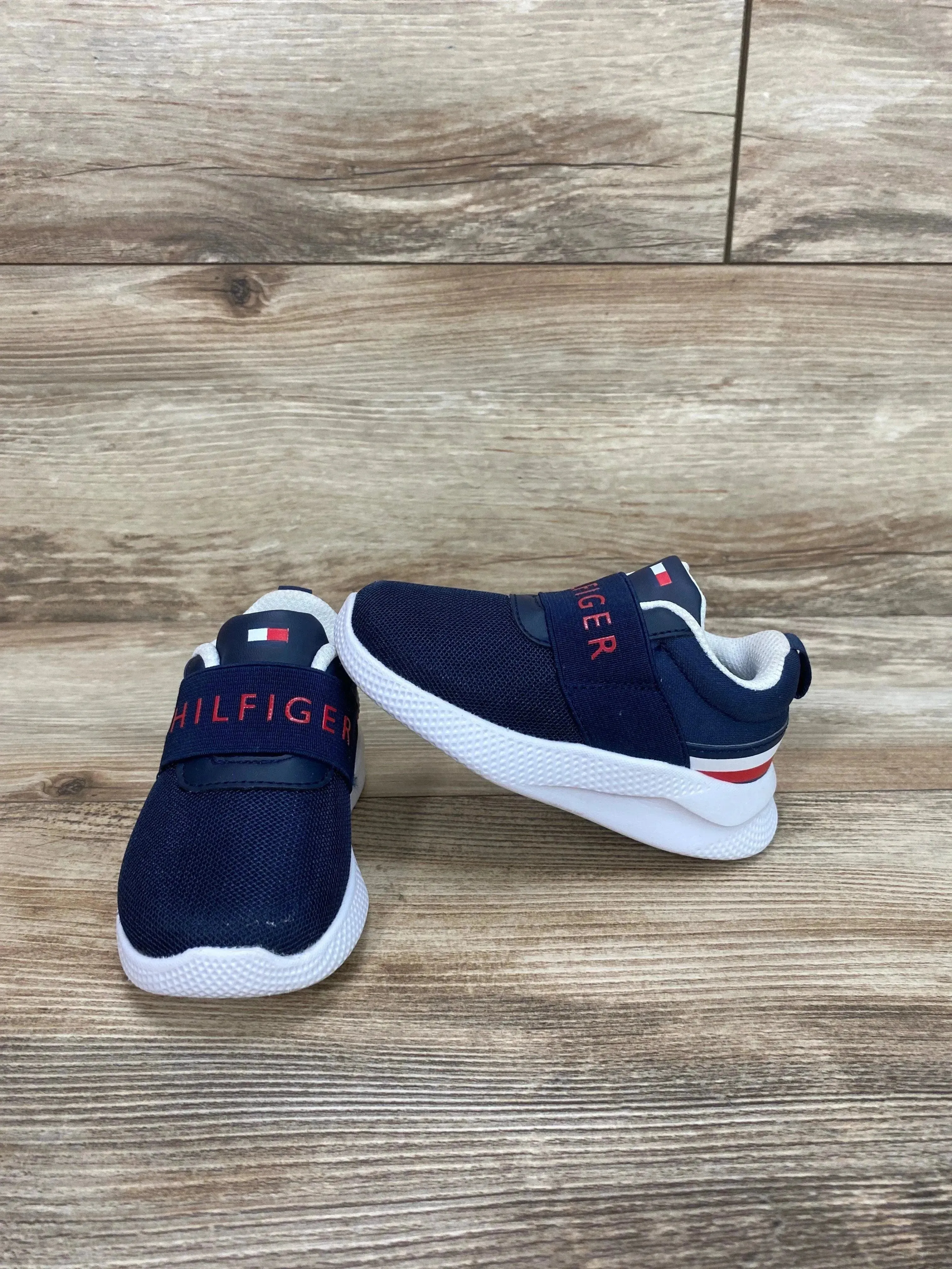 Tommy Hilfiger Signature Stripe Slip on Sneakers Navy sz 6c