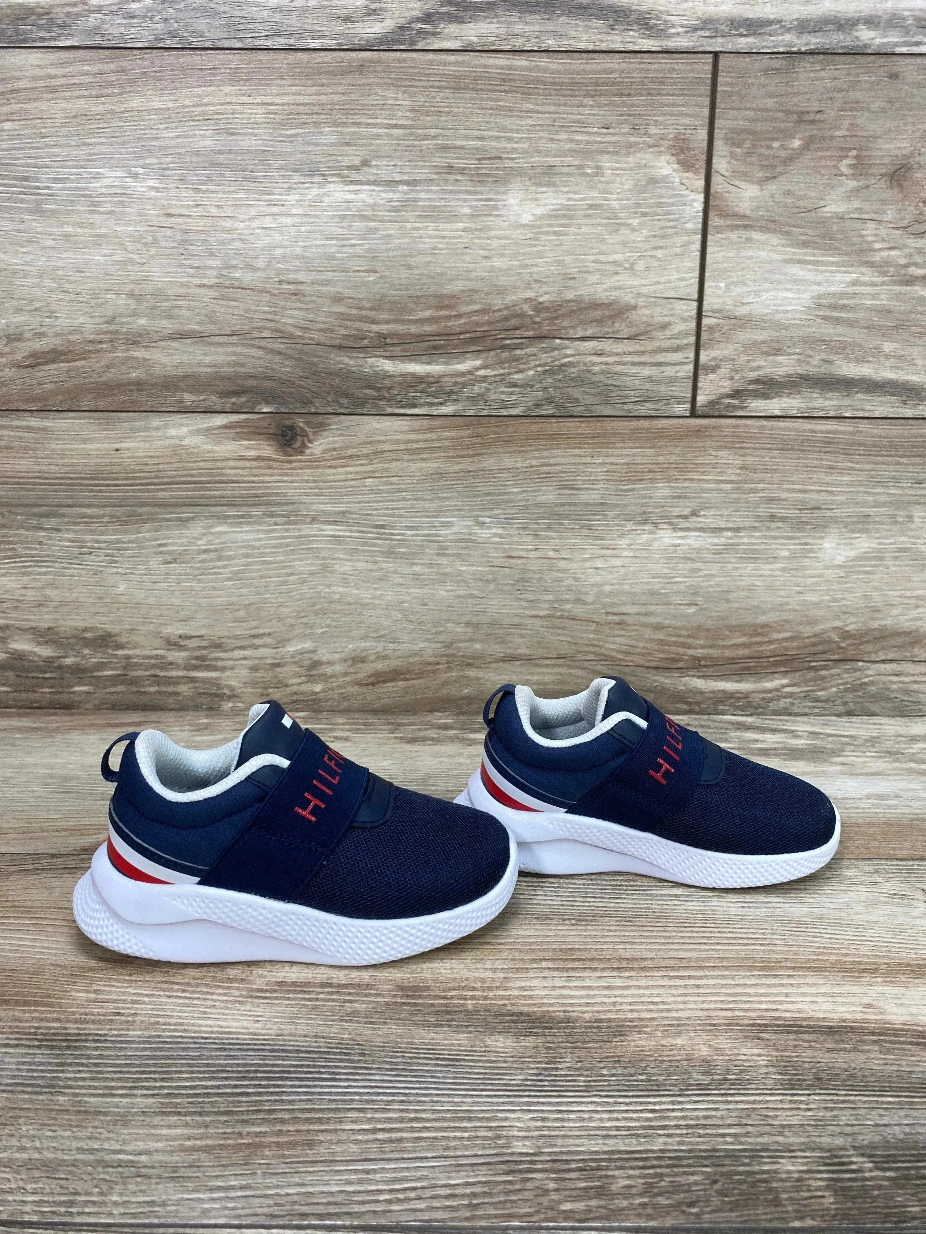 Tommy Hilfiger Signature Stripe Slip on Sneakers Navy sz 6c