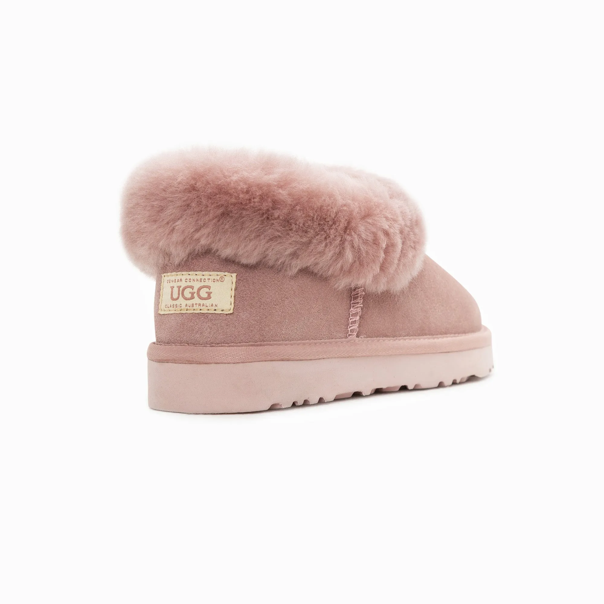 Ugg Slippers Avery Unisex Premium Sheepskin Slippers Suede (Unisex Cow Suede)