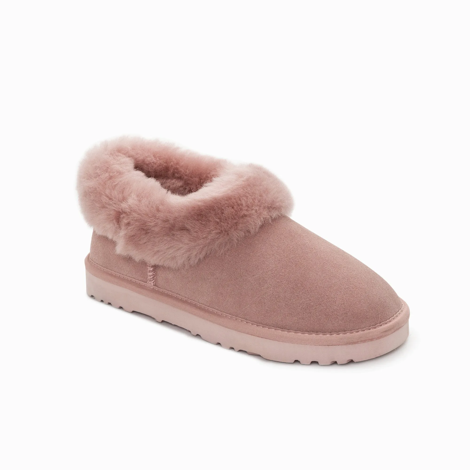 Ugg Slippers Avery Unisex Premium Sheepskin Slippers Suede (Unisex Cow Suede)