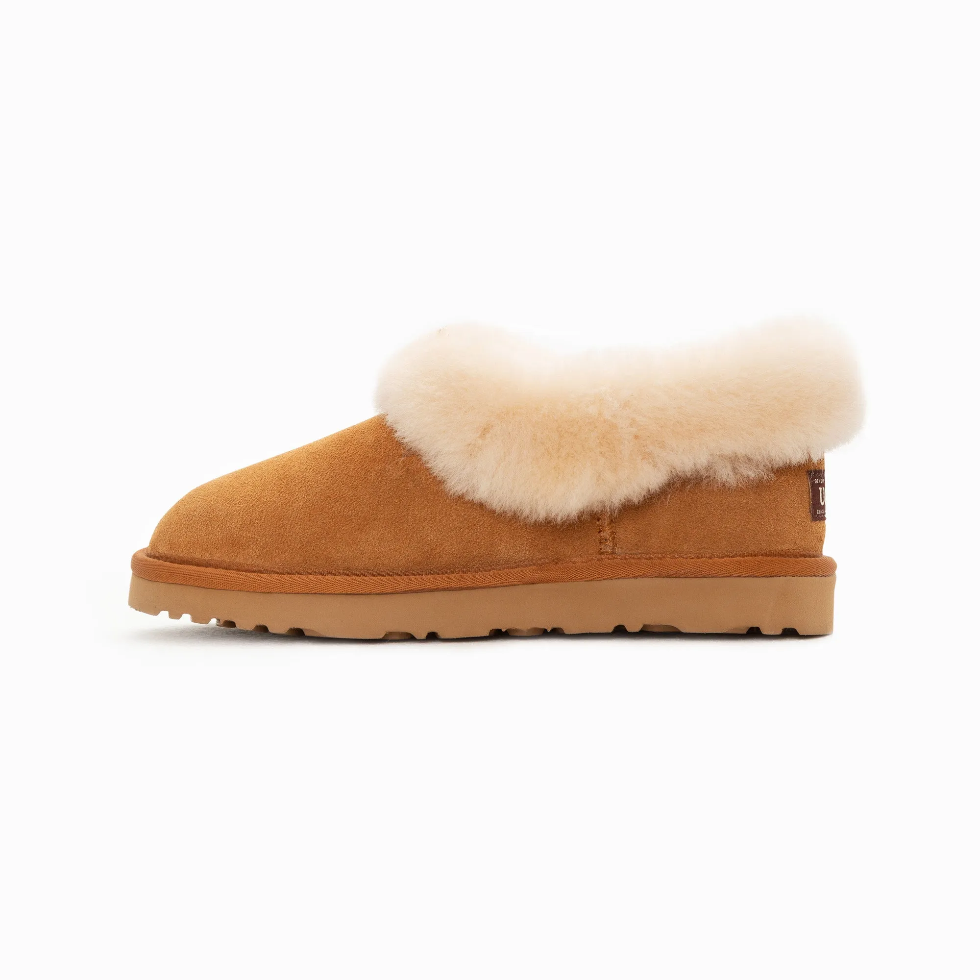 Ugg Slippers Avery Unisex Premium Sheepskin Slippers Suede (Unisex Cow Suede)