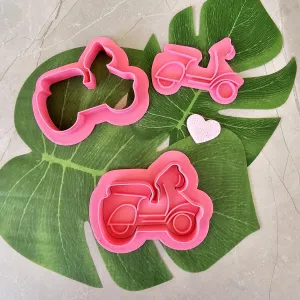 Vespa Scooter Cooki Cutter & Emboss Stamp