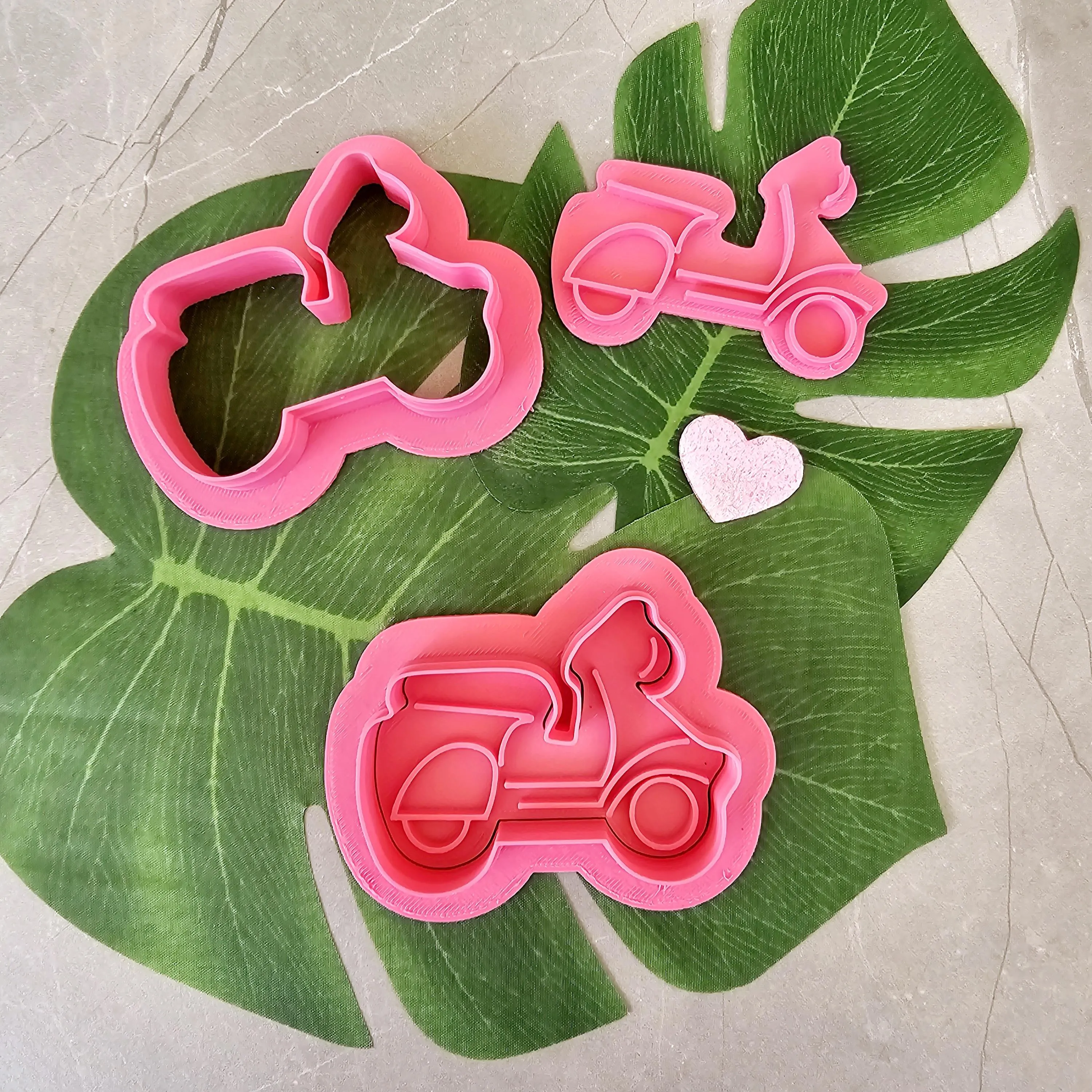 Vespa Scooter Cooki Cutter & Emboss Stamp