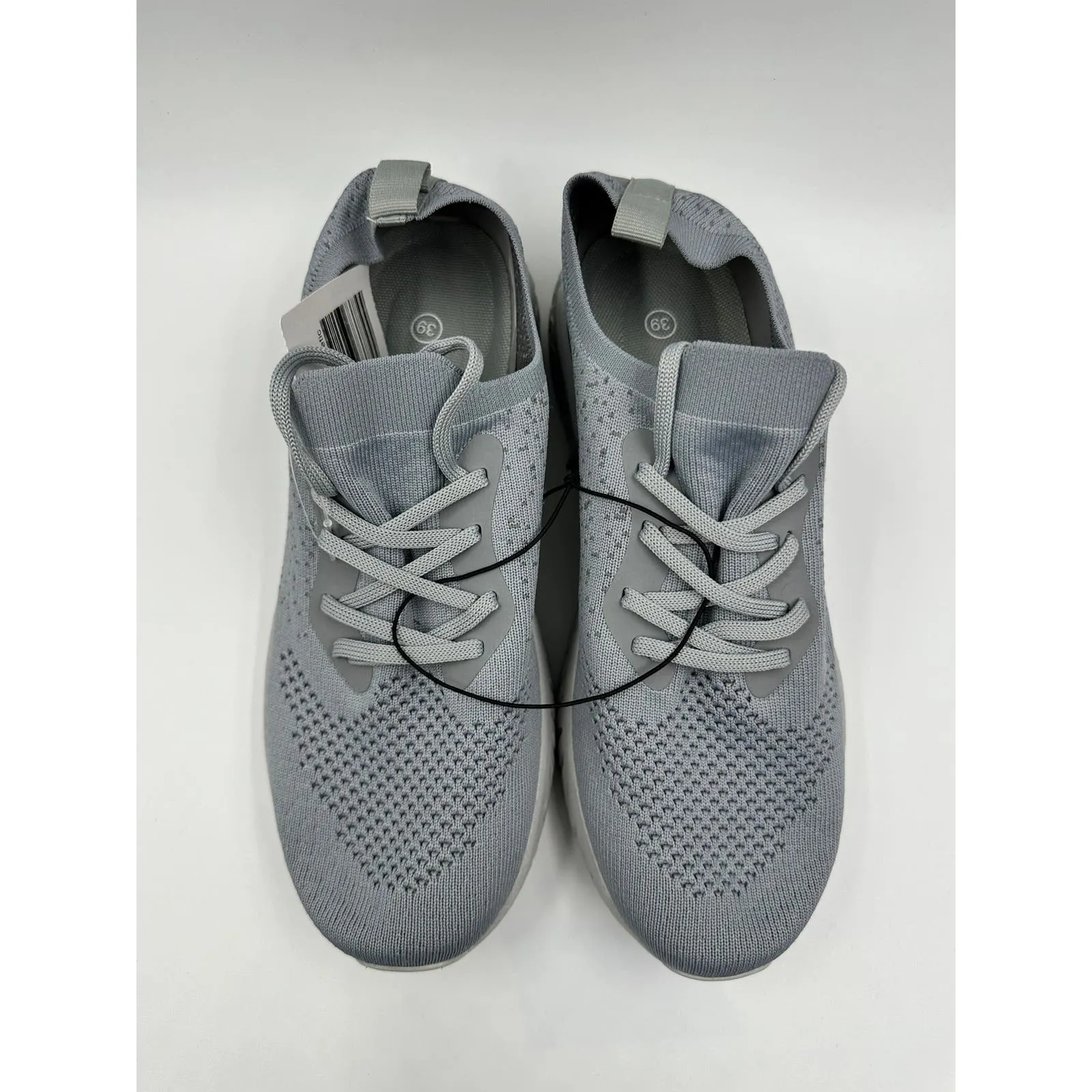 Women's Size 7.5, Gray Slip-on Casual Sneaker w/ Supportive White & Gray Sole