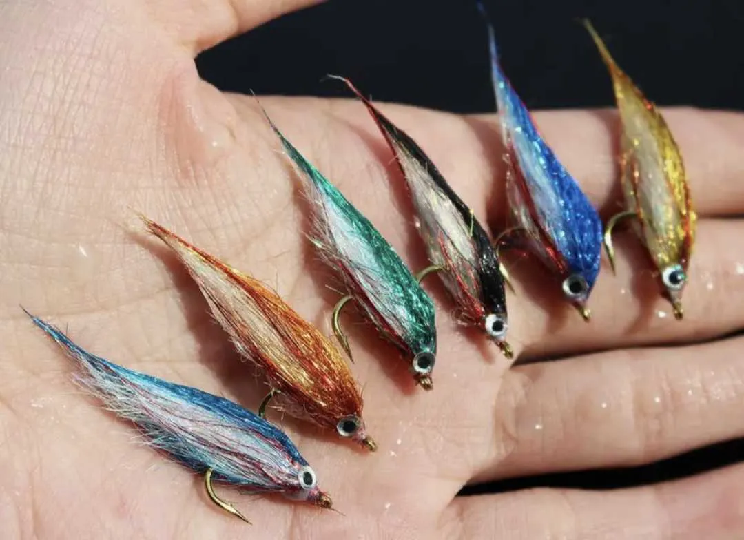 Wounded Minnow Fly Set Ice Dub Polar Fry Set